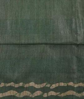 Brown With Green Bagalpuri Tussar Silk Saree4