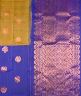 olive-green-with-blue-borderless-pure-kanjivaram-silk-saree-187128-b
