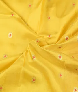 Yellow With Red contrast Pallu & Blouse Pure Kanjivaram Silk Saree3