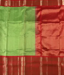 Florasan Green  With Red Pure Kuppadam Silk Saree2