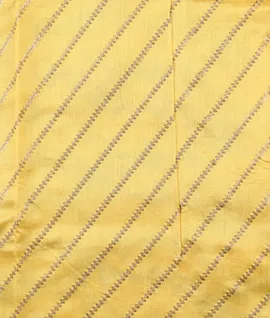Yellow Embroidery Designs  Pure Organza Print Saree4