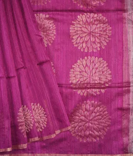 Pink Pure Matka Silk Saree1