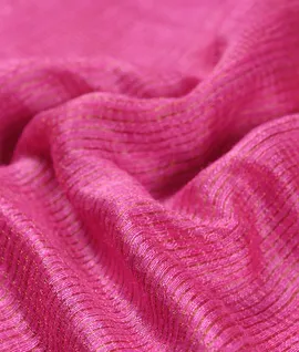 Pink With Pallu  & Blouse  Green  Print Pure Matka Silk Saree3