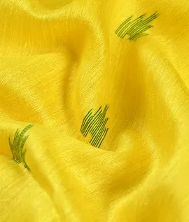 Yellow Pure Matka Woven  Saree3