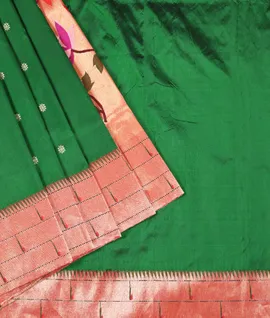 Green Pure Paithani Silk Saree1