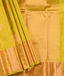 Mehndi Green Kanjivaram Silk Saree1
