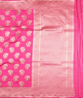 Pink Banaras Silk Woven Saree2