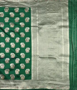Green  Banaras Silk Woven Saree2