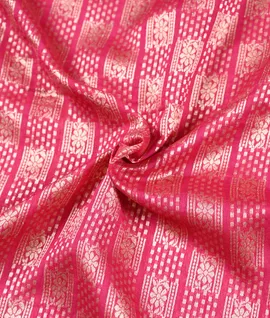 Pink With  Rust  Pure Organza Woven Saree3
