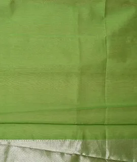 Cream With Green Pure Chanderi Woven Saree4