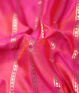 Pink With Orange Pure Banarasi Silk Woven Saree3