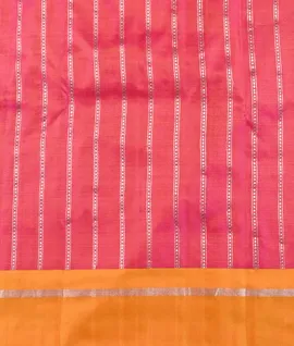 Pink With Orange Pure Banarasi Silk Woven Saree4