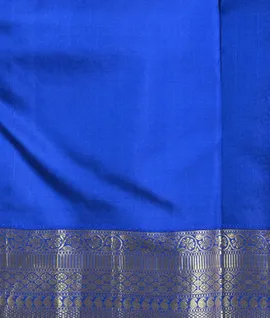 Sapphire Green With Blue Pure Kanjivaram Silk Saree4