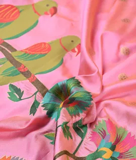 Pink Banaras silk woven  saree3