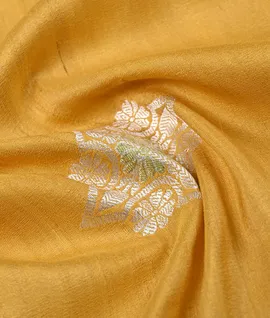 Mustard Banarasi silk woven saree3