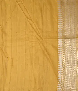 Mustard Banarasi silk woven saree4
