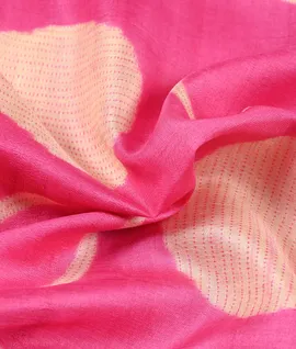 Pink Embroidery Tussar  Designer Saree3