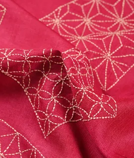 Pink Tussar Designe Embroideryr Saree3
