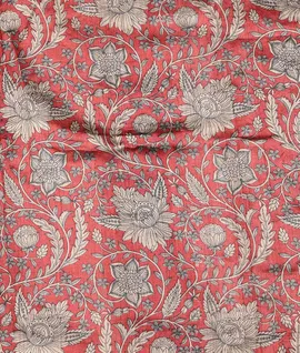 Beige With kalamkari print Tussar Designe Embroidery Saree4