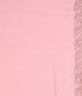 Pastel Pink Organza Embroidery Designer Saree4