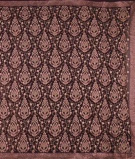Burgundy Georgette Kashmiri Embroidery Designer Saree2