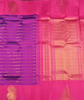 Purple With Pink Kanjivaram  Silks Saree2