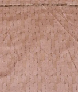 Rust Orange  Printed With Stone Work And Patchwork Border Saree4