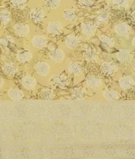 Light Yellow Georgette Zari Woven And Printed Sarees4
