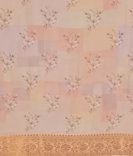 Pink Georgette Saree Zari weaving With Print Fancy Sarees5