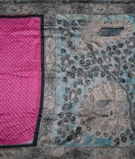 Silk Saree With Bandhej Dye Saree2