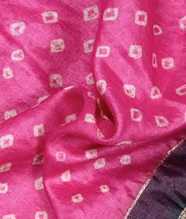 Silk Saree With Bandhej Dye Saree3