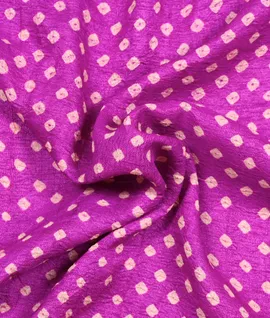 Tusser Silk Saree With Bandhej Dyen Purple3