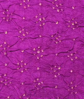 Tusser Silk Saree With Bandhej Dyen Purple4
