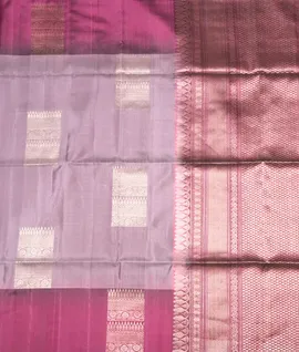 Pure Handloom Soft Silk Saree Onion Pink With Magenta Border2