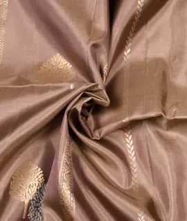 Pure Handloom Soft Silk Saree Brown With Green Border3
