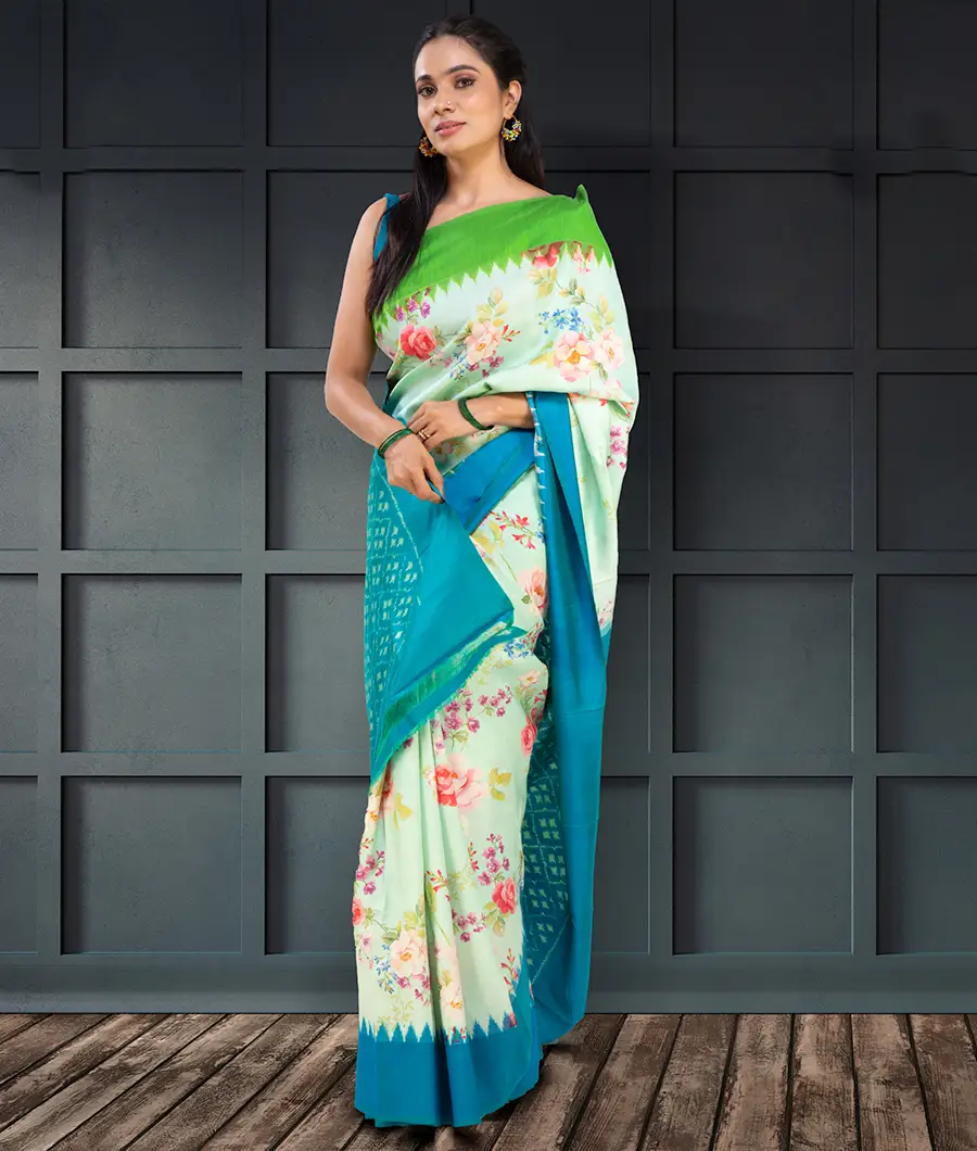 Pure Ikkat Silk Handloom Saree at Rs.9000/Piece in hyderabad offer by Vijay  Lakshmi Handlooms