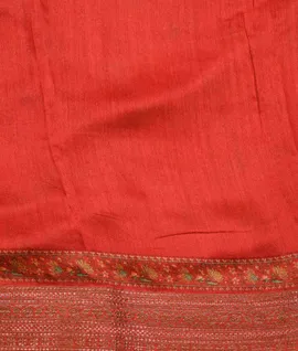 Manam Pure Moonga Silk Saree With Copper Zari Border- Red4