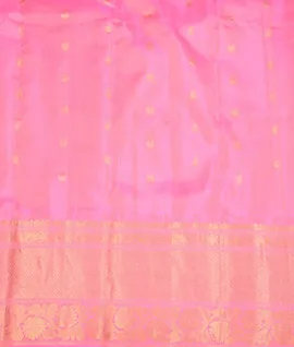 Manam Pure Kanjivaram Silk Saree- See Light Green With Baby Pink Border4