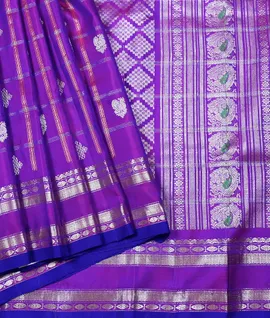 Manam Pure Gadwal Silk Saree- Violet1