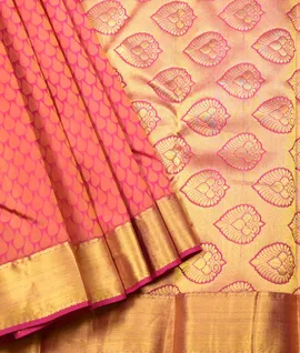 Manam Pure Silk Saree Rani Pink1