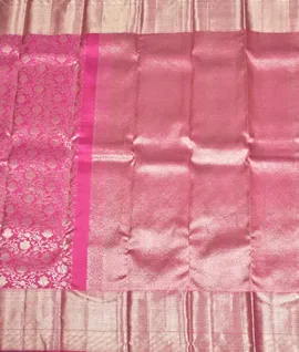 Manam Pure Kanjivaram Silk Saree - Rani Pink2