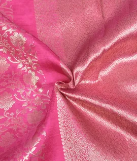 Manam Pure Kanjivaram Silk Saree - Rani Pink3