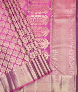 Manam Pure Kanjivaram Silk Saree - Magenta1