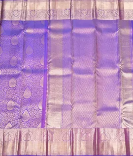 Manam Pure Kanjivaram Silk Saree - Violet2