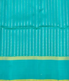 Manam Pure Silk Silk Saree -  Blue With Turquoise Green Border4