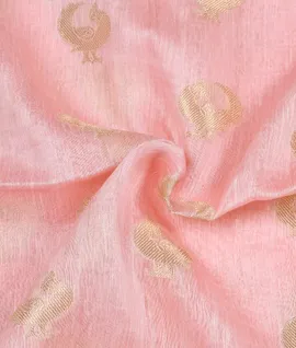 Manam Pure Linan Silk Saree - Baby Pink3