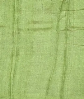 Manam Pure Tussar Silk Saree - Green With Voilet Pallu4
