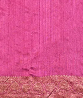 Mubarakpoor Handloom Desi Tusser Saree With Bandej Designes Saree Pink4