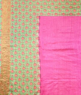 pink-with-pallu-blouse-green-print-pure-matka-silk-saree-204827-b