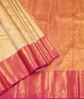 pure-handloom-kanjivaram-silk-saree--gold-with-rani-pink-border-286284-a